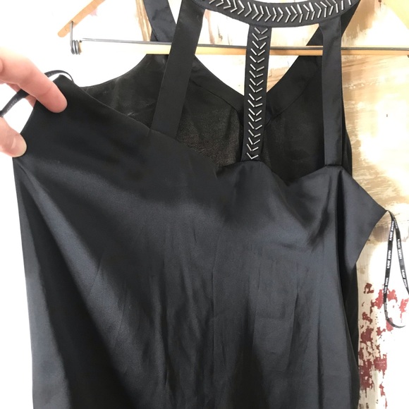 Naked Zebra Black T-Back dressy top, size Large - Picture 5 of 12